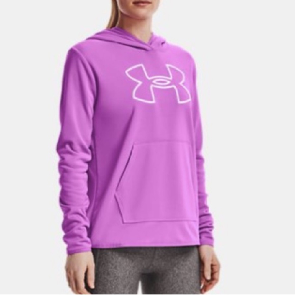 Under Armour Loose Fit Embroidered Symbol NWT Hooded Pull-Over Fleece size XL